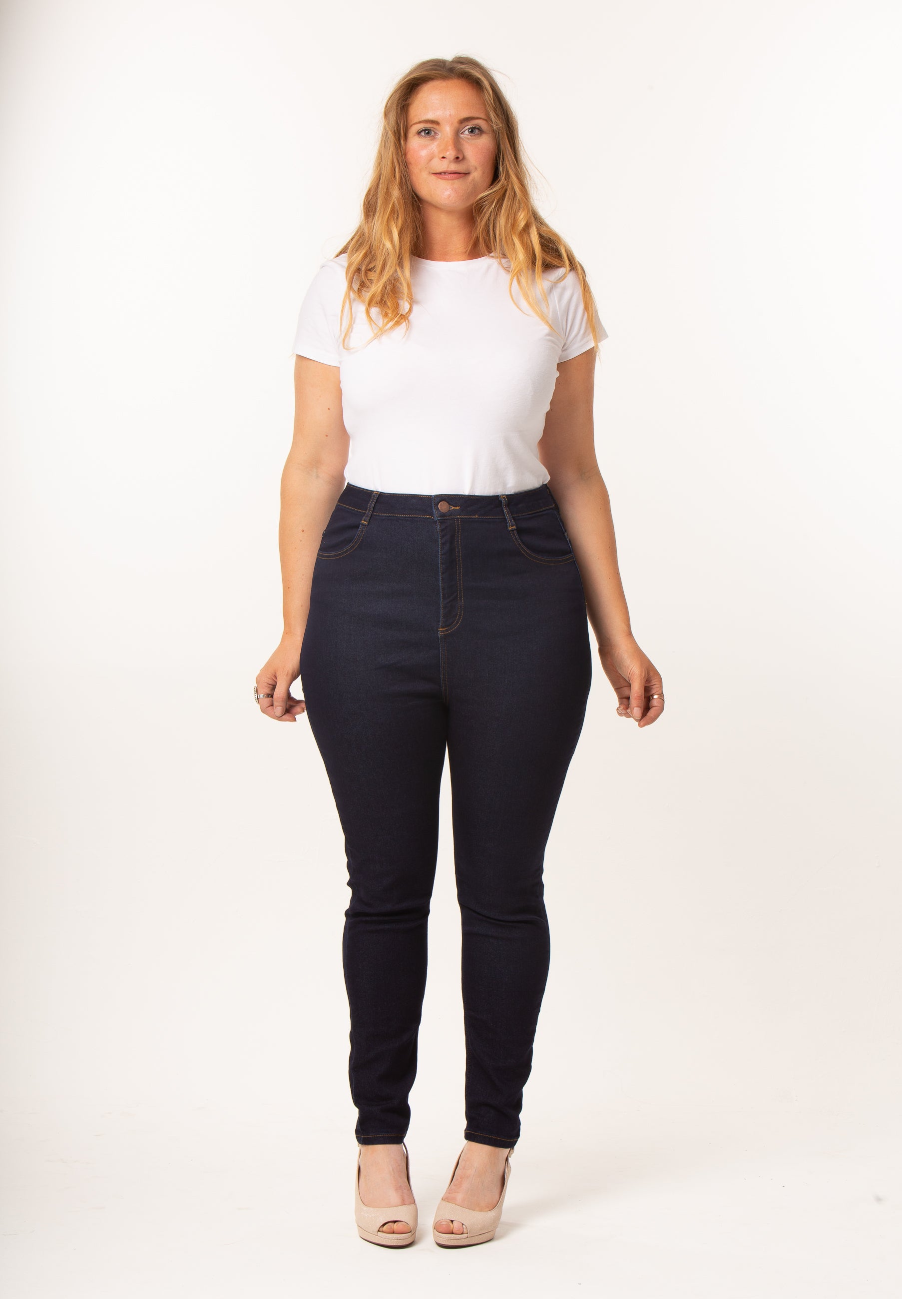 High Waisted Skinny Jeans With Tummy Support – I AM DENIM